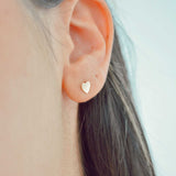 Tiny Heart Studs