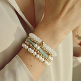 Aquamarine x Pearls Bracelet
