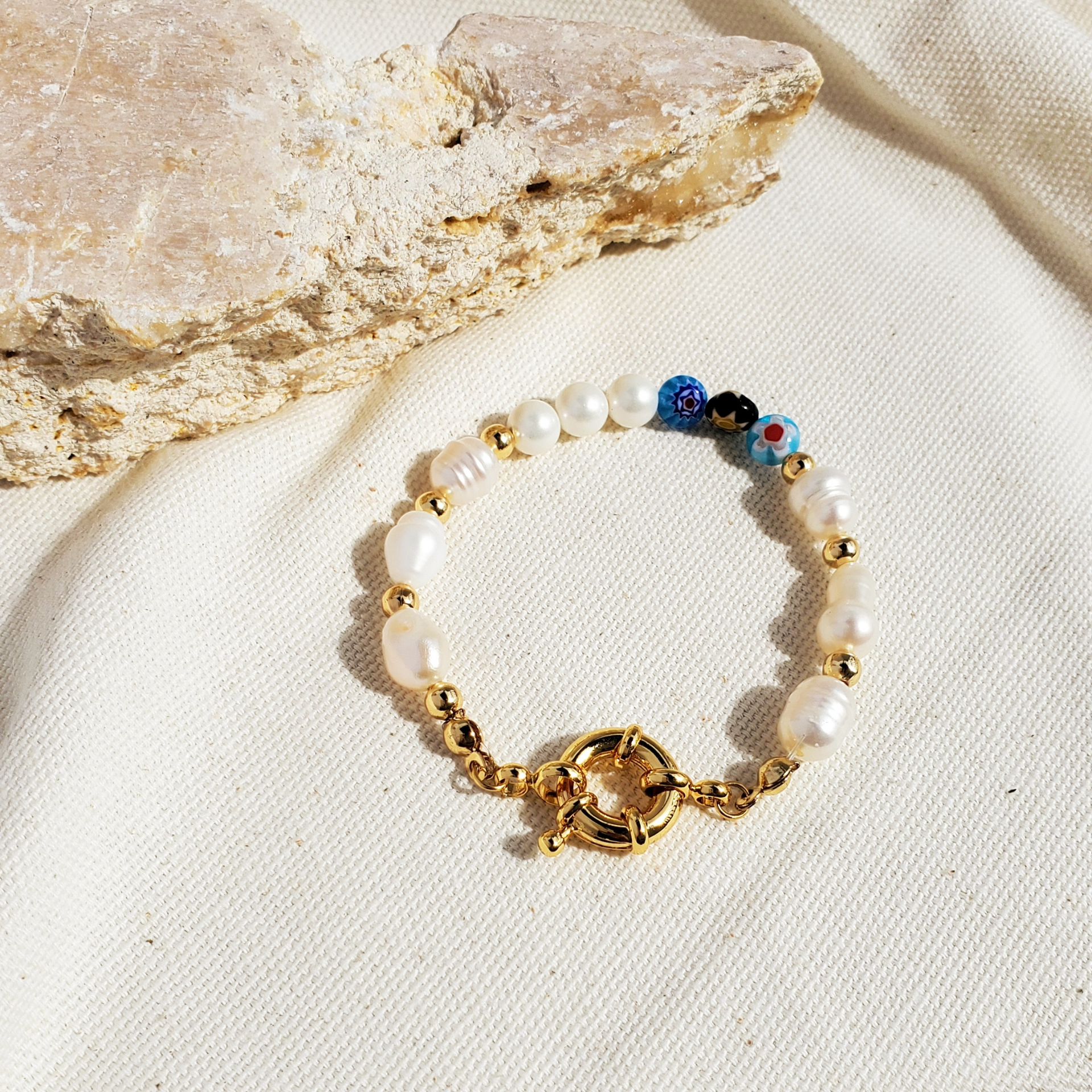 Millefiori Pearl Bracelet – Alma Libre Jewelry