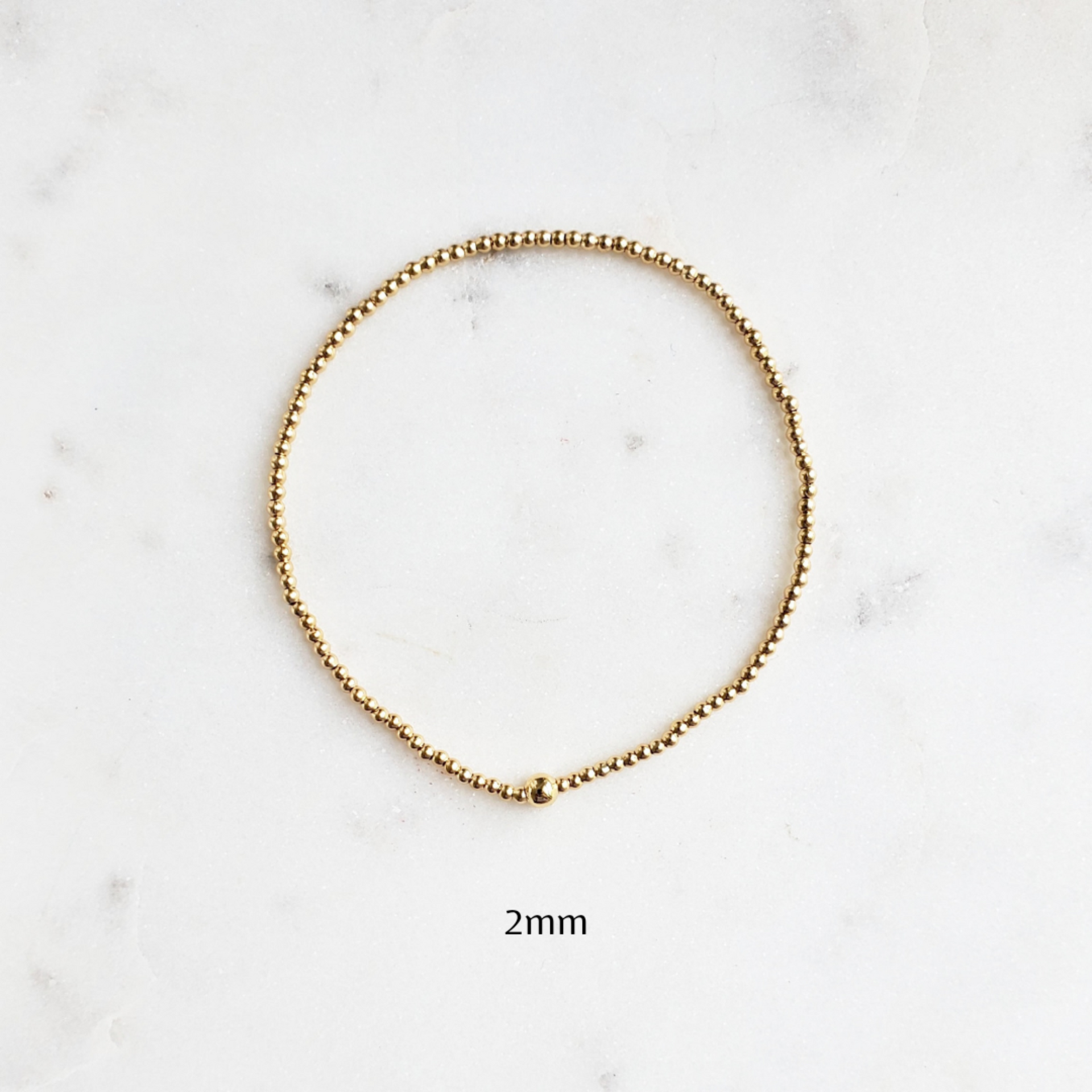 Gold Beads Bracelet 4mm – Alma Libre Jewelry