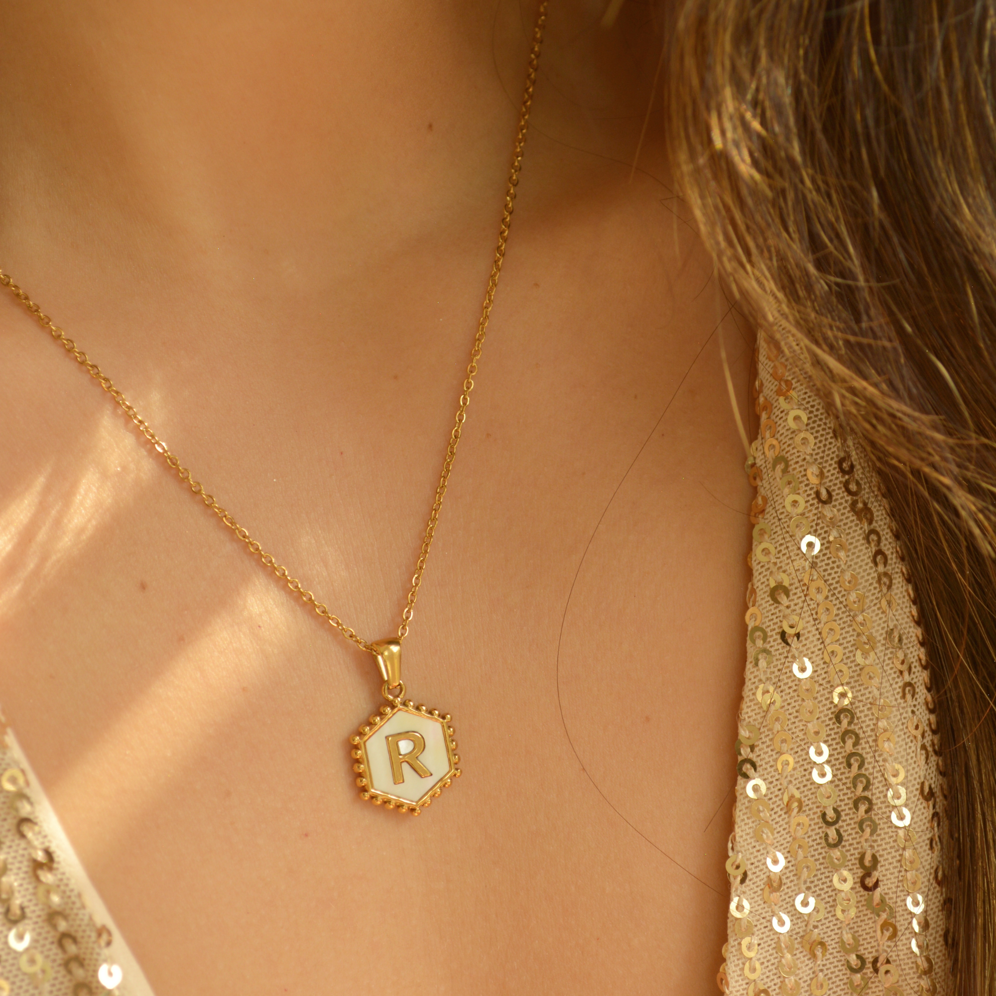 Pearly Initial Necklace